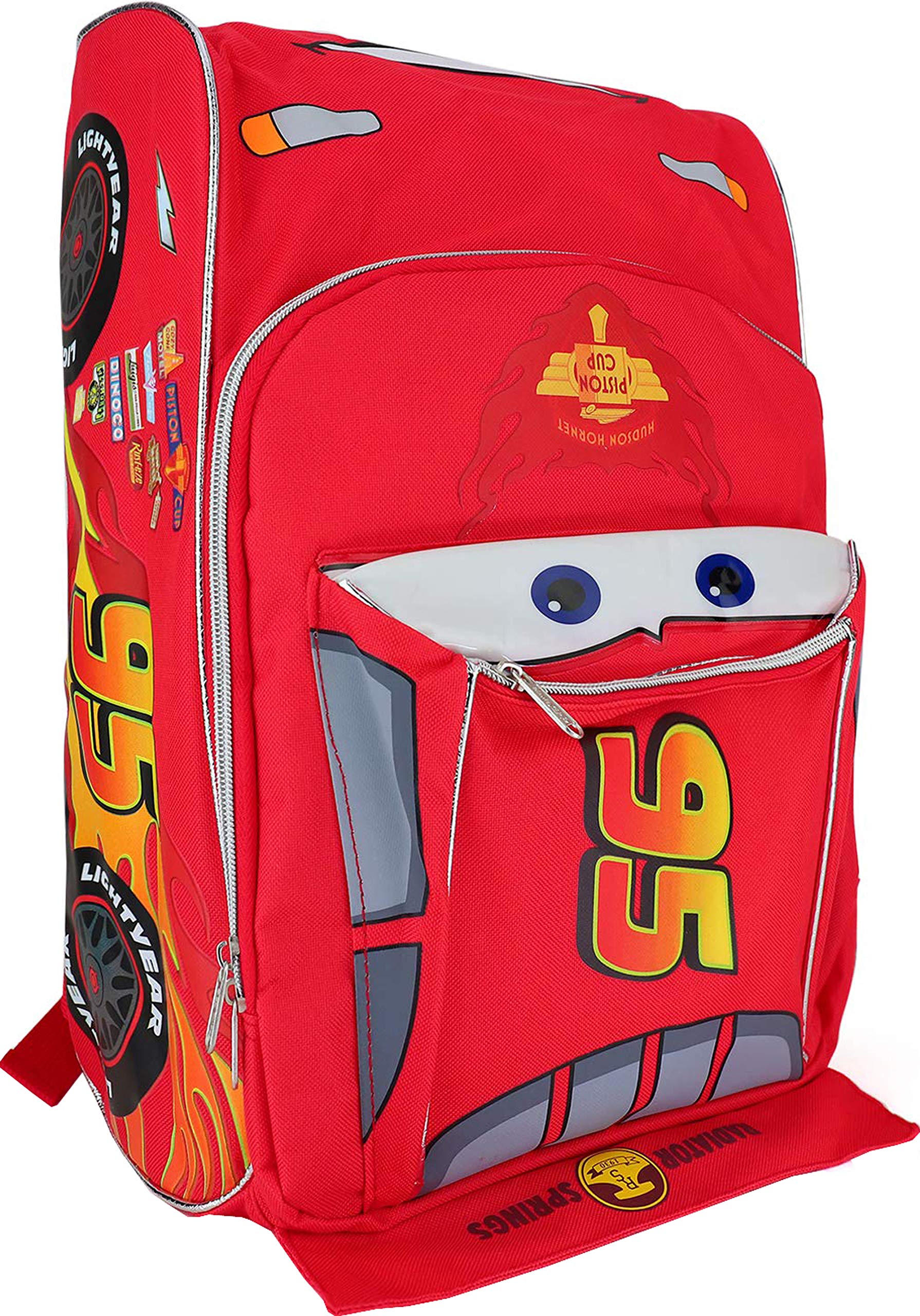 Pixar Cars Lightning McQueen Shape 16 inch Large School Backpack product thumbnail 3