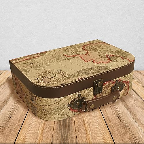 Miniatura 8 de wald imports - Juego de 3 maletas de cartón - Cajas de almacenamiento decorativas - Juego de maletas para decoración, almacenamiento y más (negro)