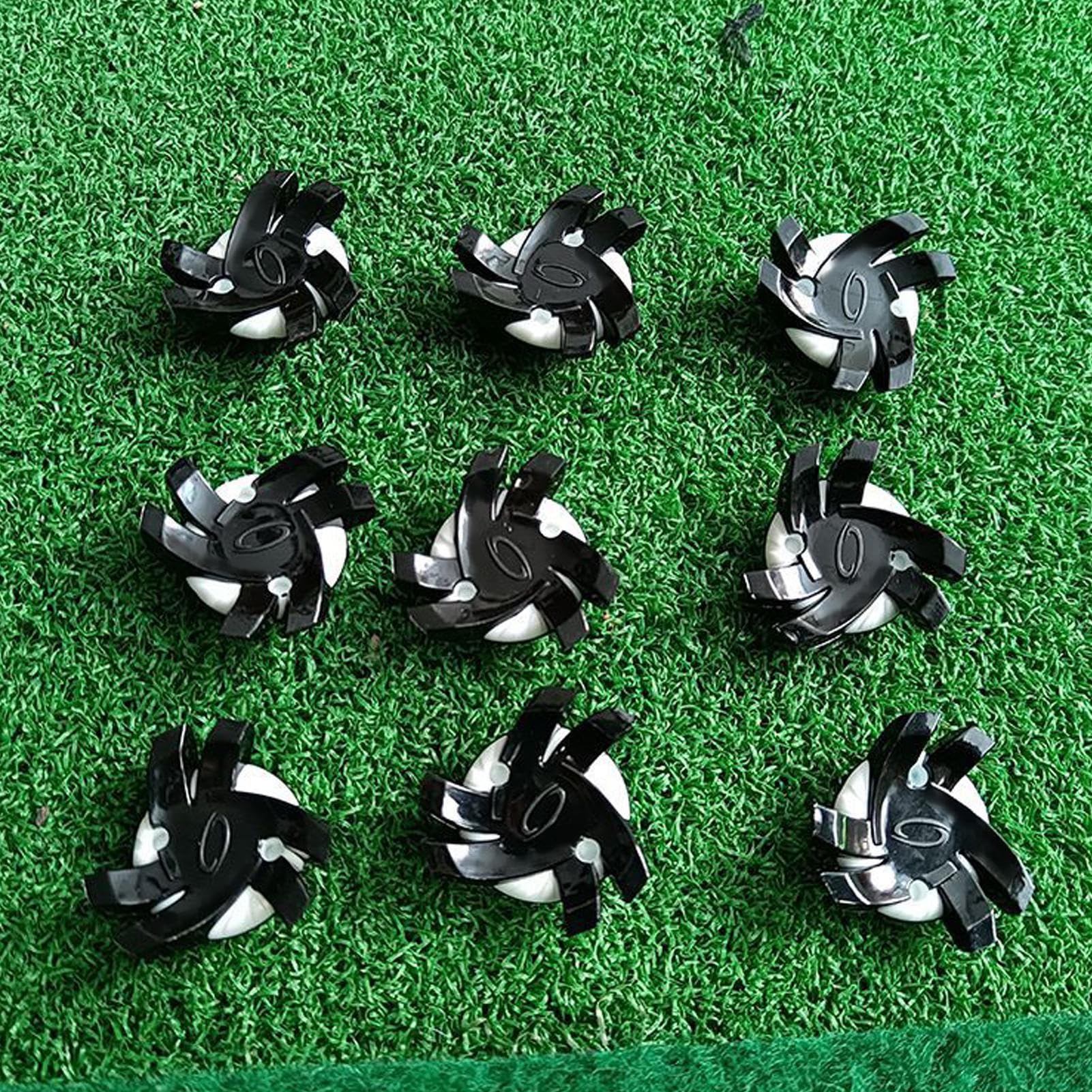 Tacos antideslizantes para zapatos de golf, 12 puntos de repuesto de giro rápido, tacos de tracción ligeros, ideales para entrenadores al aire libre, canchas, campos y rendimiento en césped