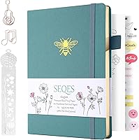 Vista 49 de A5 Bullet Dotted Journal Notebook 160gsm Thick Bleedproof Paper, Lay Flat Binding, 160 Numbered Pages Hard Cover Dot Grid Notebook/Bullet