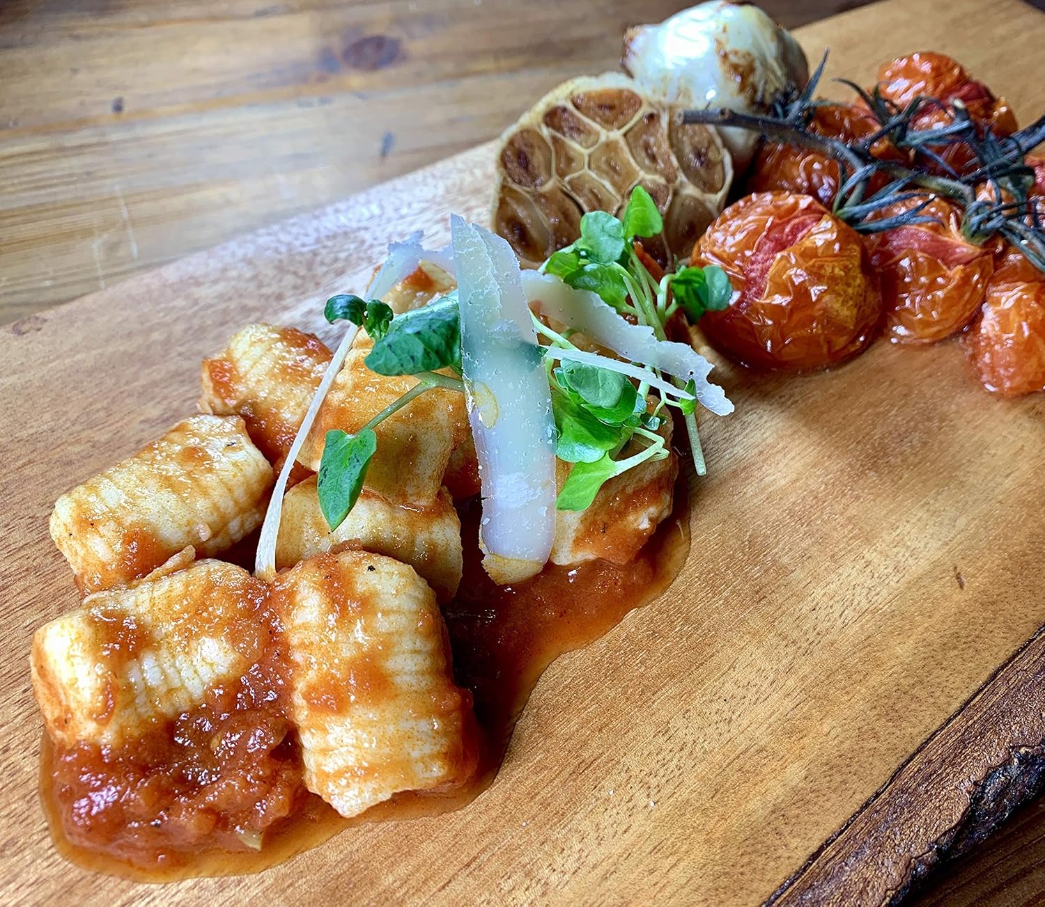 Gnocchi Board - Hand Crafted in USA of American Grown Walnut - Solid Wood Gnocchi Paddle with Garganelli Stick - Cavatelli Pasta Maker - Pasta Board Gnocchi Roller by Crafted Home Goods
