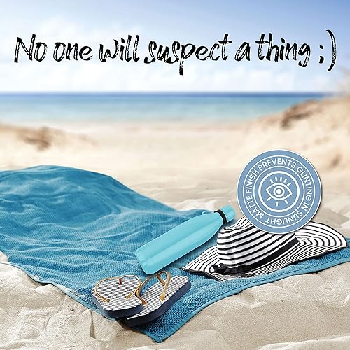 Miniatura 4 de Botella de agua Diversion Safe - Botella de acero inoxidable azul con compartimento oculto para tarjetas, llaves, dinero en efectivo y objetos de