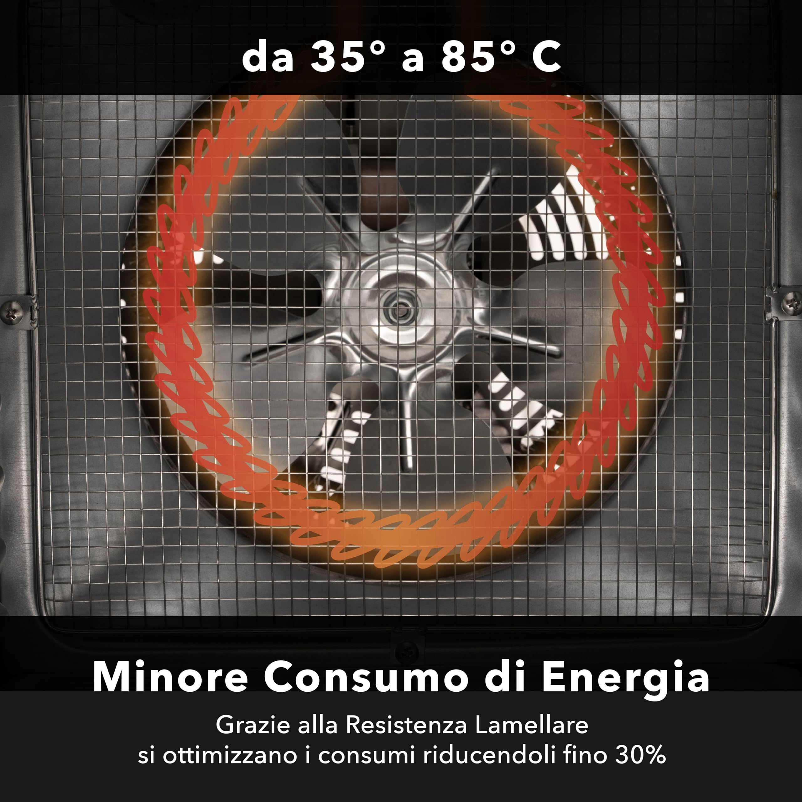 CLASSE ITALY Essiccatore Alimentare Basso Consumo, 8 Vassoi in Acciaio SUS 304, 700W, GARANZIA 5 ANNI, Temperatura Regolabile 35-85°C, Timer 24 ore, BPA Free