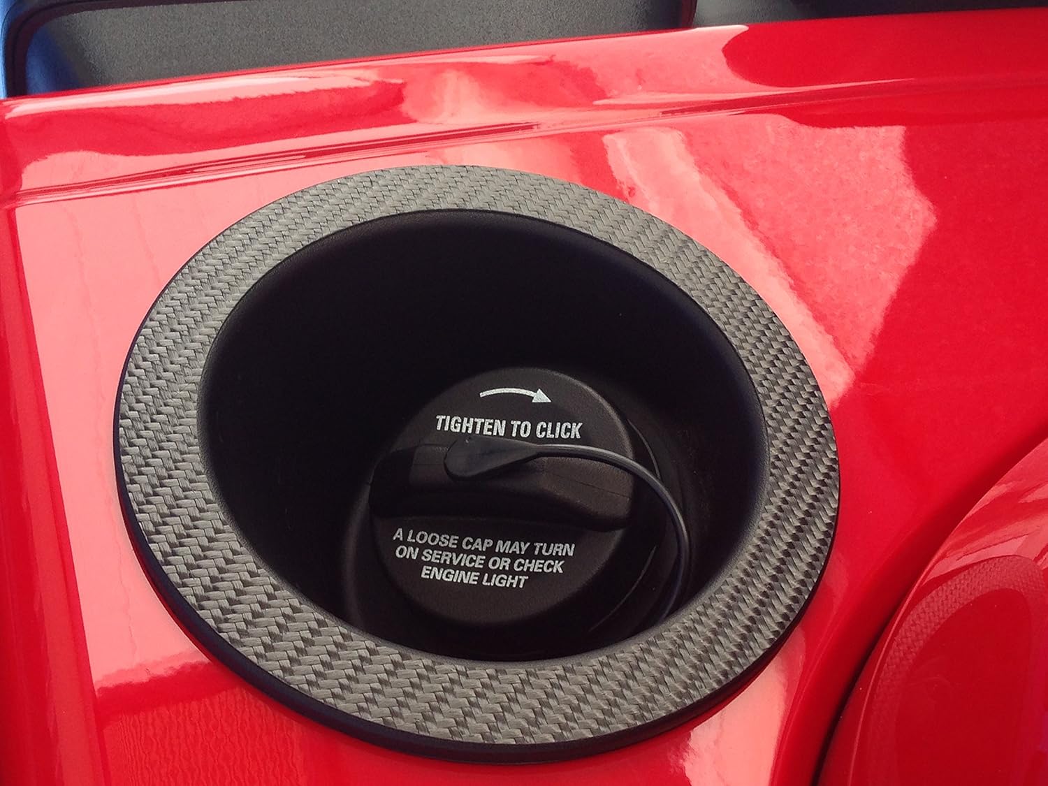 TufSkinz | Fuel Door Ring Accent Overlay - Compatible with 2007-2018 Jeep Wrangler JK - 1 Piece Kit