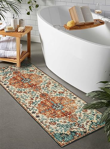 Miniatura 5 de Wonnitar Bohemian Collection - Alfombra de pasillo lavable de 2 x 6 pulgadas alfombra de pasillo para dormitorio tapete oriental envejecido