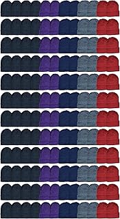 Yacht & Smith Wholesale Beanies Or Gloves, Bulk Thermal Winter Solid Hat Or Glove (240 Packs Assorted Solid Beanies)
