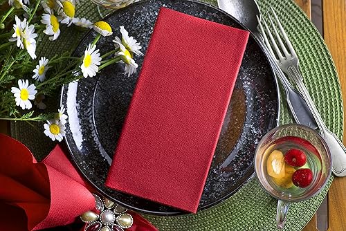 Miniatura 6 de Servilletas de papel rojo  Servilletas desechables de lino como servilletas de cena  Toallas de mano  Toallas de mano  Suave, absorbente,