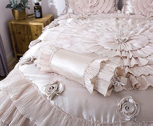 Miniatura 10 de Set de cobertores, 6 unidades Tache, rosa, Frosted Fields, Poliéster & Mezcla de poliéster, Beige, King