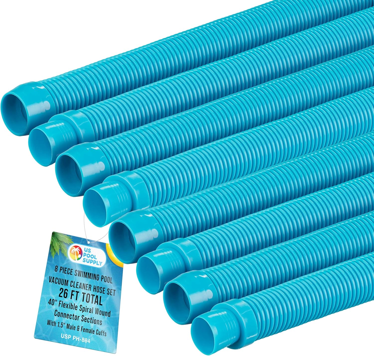 U.S. Pool Supply Pool Vacuum Hose Review: 8-Piece 26ft Replacement for Inground Pool Cleaners - Durable & Universal Fit