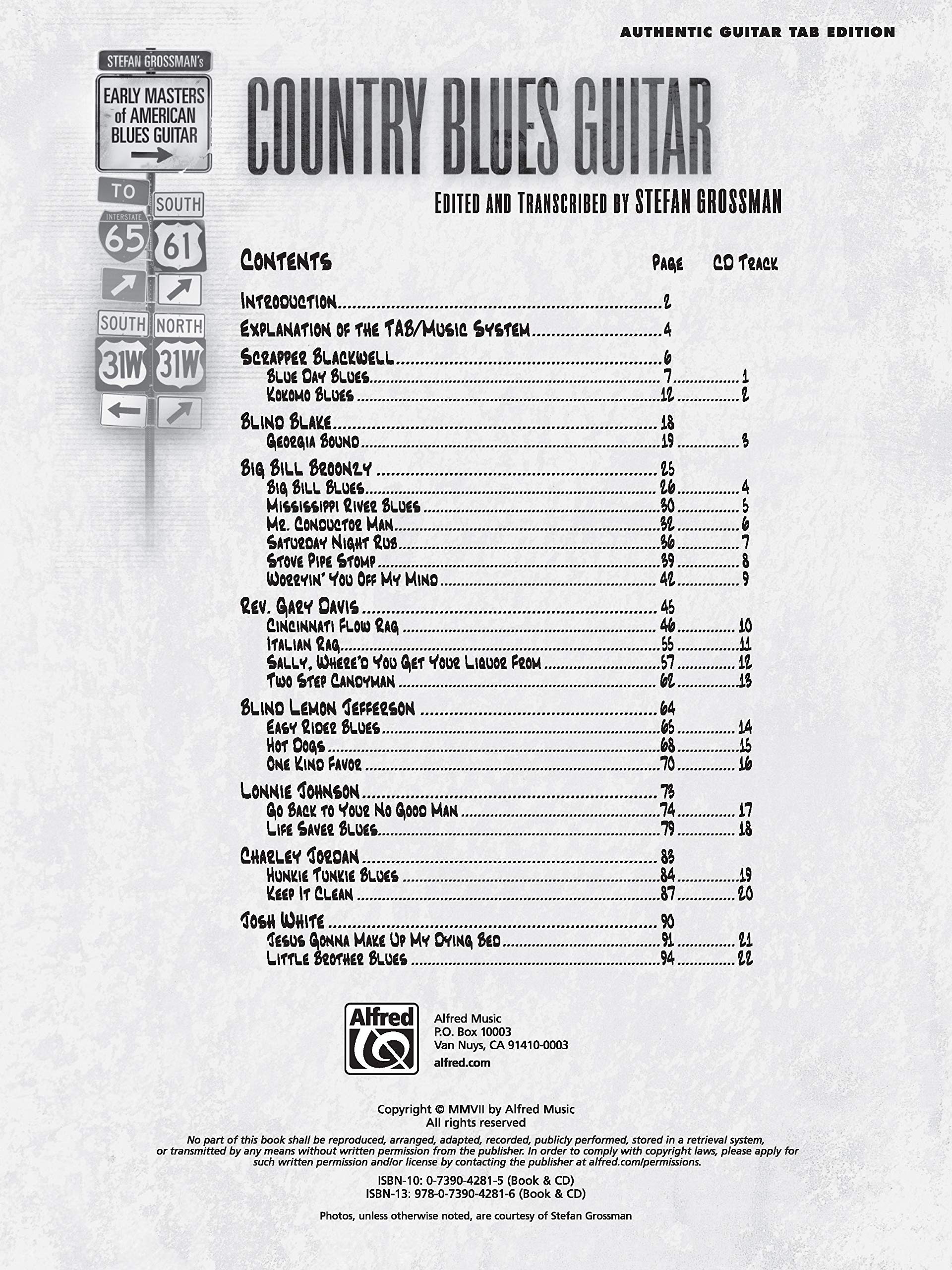 Country blues guitar (book and cd) +cd (Stefan Grossman’s Early Masters of American Blues Guitar)