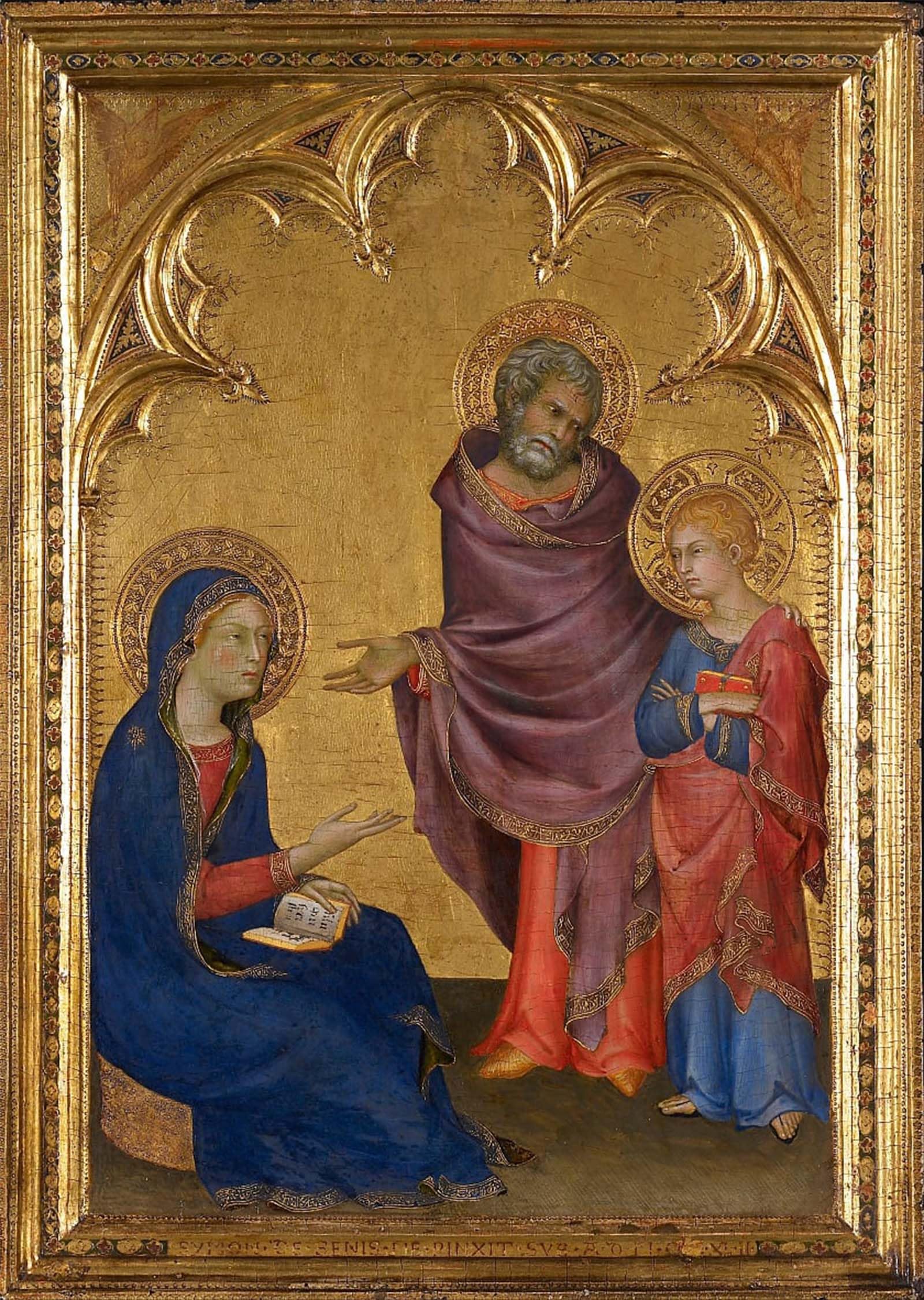 ARTXLXXBN Famous Painting Art Wall Decor Abstract Art Picture Christ Discovered in the Temple by Simone Maritini Animal Pictures for Home Decor 60x90cm