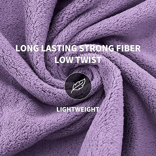 Miniatura 6 de Juego de toallas de microfibra de 8 piezas, 2 toallas de baño, 2 toallas de mano y 4 paños de lavado, toallas ultra suaves y altamente absorbentes