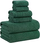 Large Bath Towels Set 30x60 Inches Super Soft Absorbent Quick Dry Luxury Microfiber Shower Towels for Bathroom -Olive Green,Pack of 6