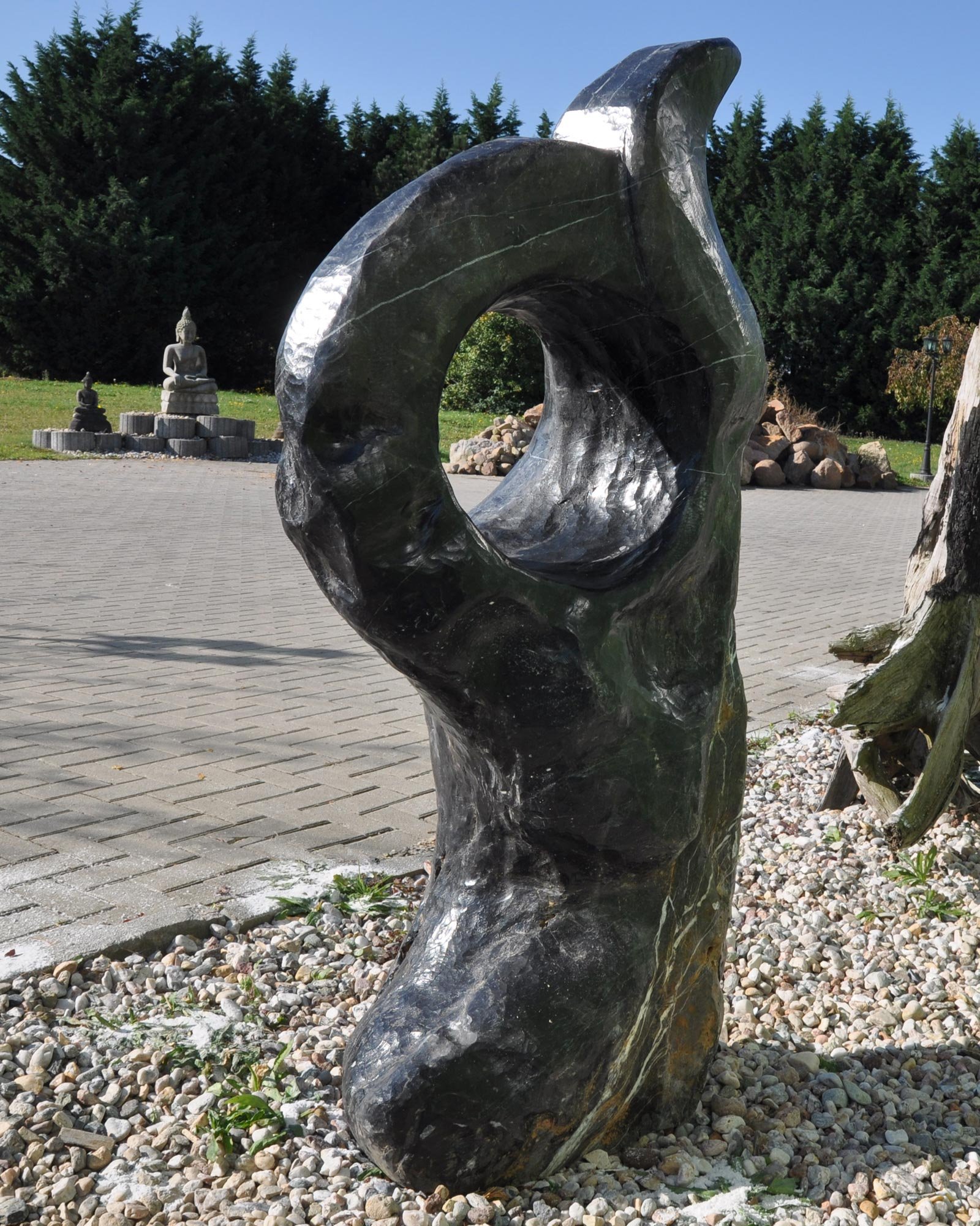 Ozeanfindling Findling Skulptur Naturstein Meeresgestein Gartendeko **Wundervoller Blickfang für Ihren Garten** Einzigartige Form Unikat Einzelstück 519 KG 155 cm HOCH