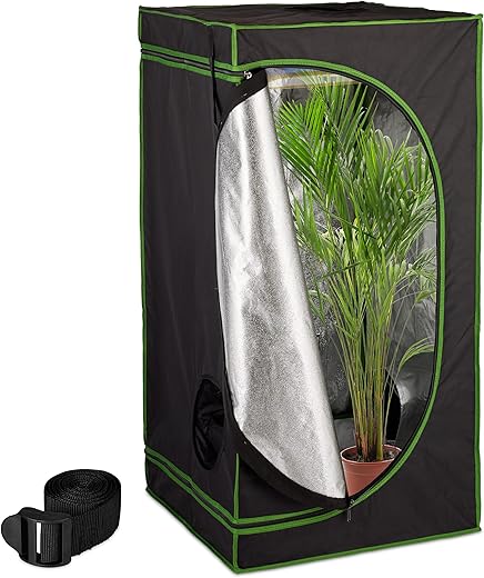 Kingpower Grow Zelt für Pflanzen Zuchtzelt Gewächshaus Box Zuchtschrank Garten Anzucht Gemüse Kräuter Grow Schrank Indoor Blumen klein Tomaten Hydro Green, Größe:40 x 40 x 120 cm (01)