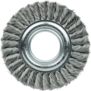 Weiler 09160 6" Standard Twist Knot Wire Wheel, .0118" Steel Fill, 2" Arbor Hole, Made in The USA (Pack of 5)