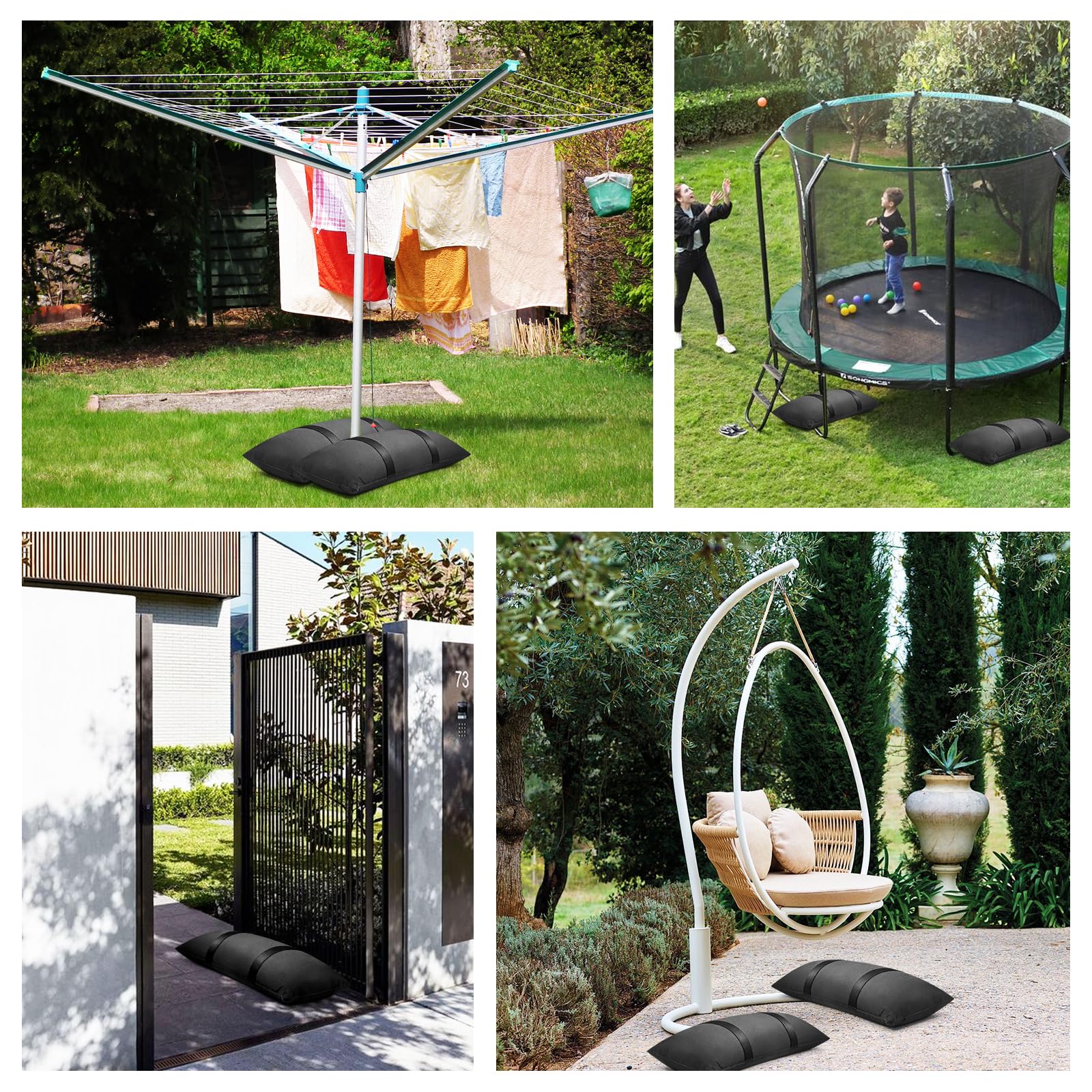 Sandsäcke zum Beschweren Bis 70X25cm Sandsack 2 Stück 20kg Befüllen | Sonnenschirm Beschwerer Gewichte Outdoor, Sandsäcke für Sonnenschirm Trampolin Gartenmöbel Beschwerer Gewichte