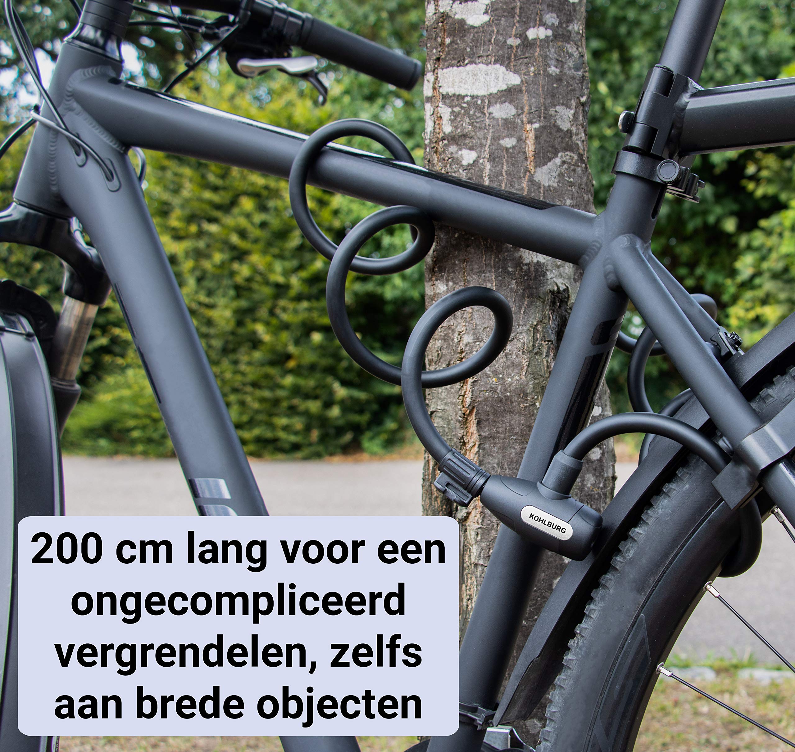 KOHLBURG licht & klein vouwslot - 680g licht & 70cm lang - veilig fietsslot van gehard staal voor e‑bike & fiets met houder