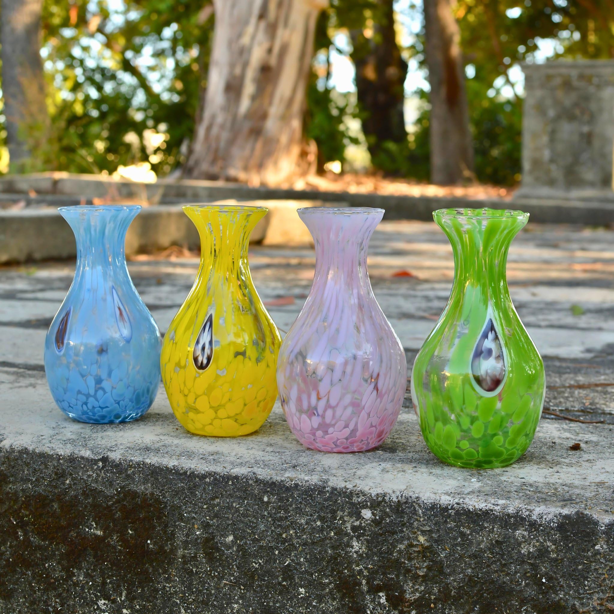 工芸品 Murano Glass Vase (Blue & Yellow) 工芸品 Murano Glass Vase (Blue & Yellow) Vintage Vase in