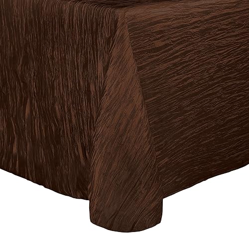 Miniatura 3 de ULTIMATE TEXTILE Delano Crinkle - Mantel ovalado de tafetán (70 x 104 pulgadas), color blanco