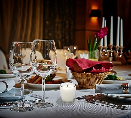 Miniatura 5 de Velas votivas blancas en tarro de cristal – Paquete de 3 velas votivas sin humo de larga duración de 24 horas sin perfume – Velas relajantes para