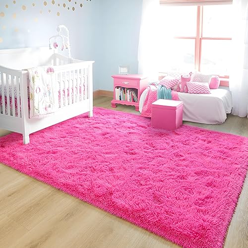 Vista 49 de JUNOVO - Alfombras de área ultra suaves de 3 x 5 pies, alfombras esponjosas para dormitorio, niños, niñas, bebés, sala de estar, suelo, cuarto
