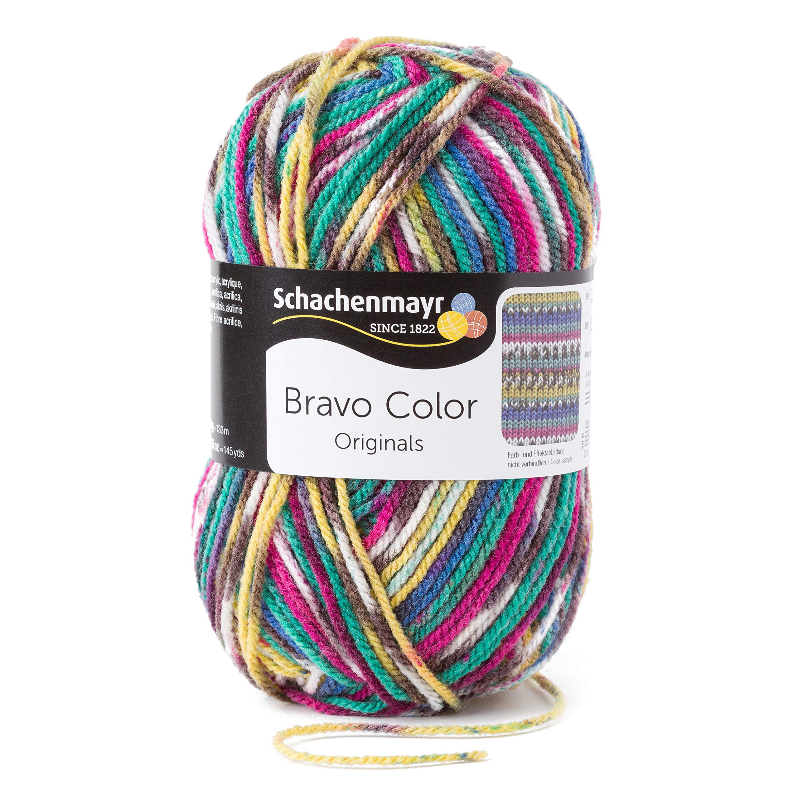 SchachenmayrBravo hand knitting yarn, wool colour 9801421, wool, jeans colour, 15 x 7 x 7 cm
