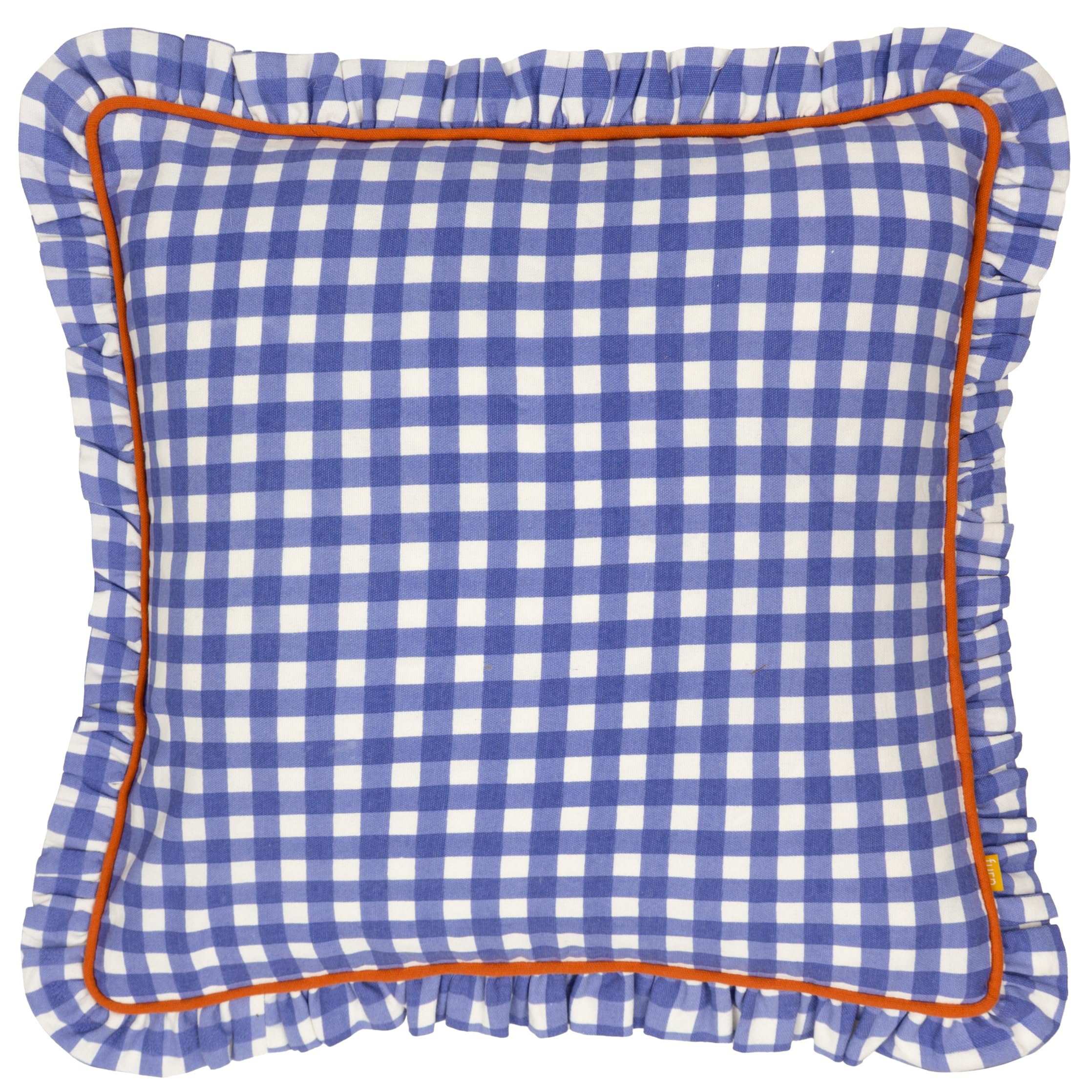 furn. Maude Gingham Cotton Piped Cushion Cover