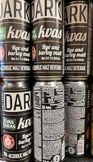 Kvas Taras Black Kvass Fermented Rye Bread Beverage 500ml/ 16.91 fl oz Pack of 6 Cans