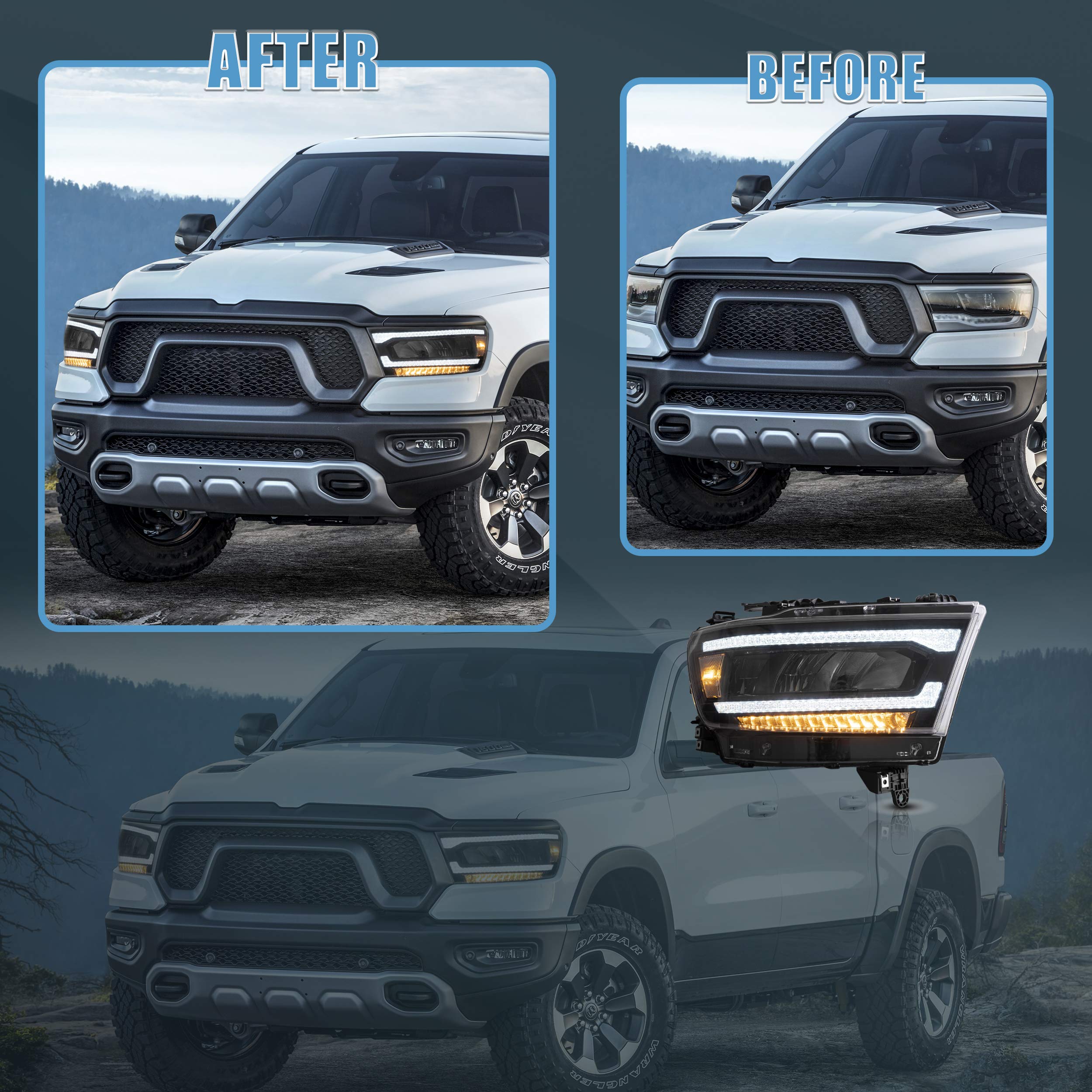 VLAND Headlights Assembly Fit for 2019 - Key Features