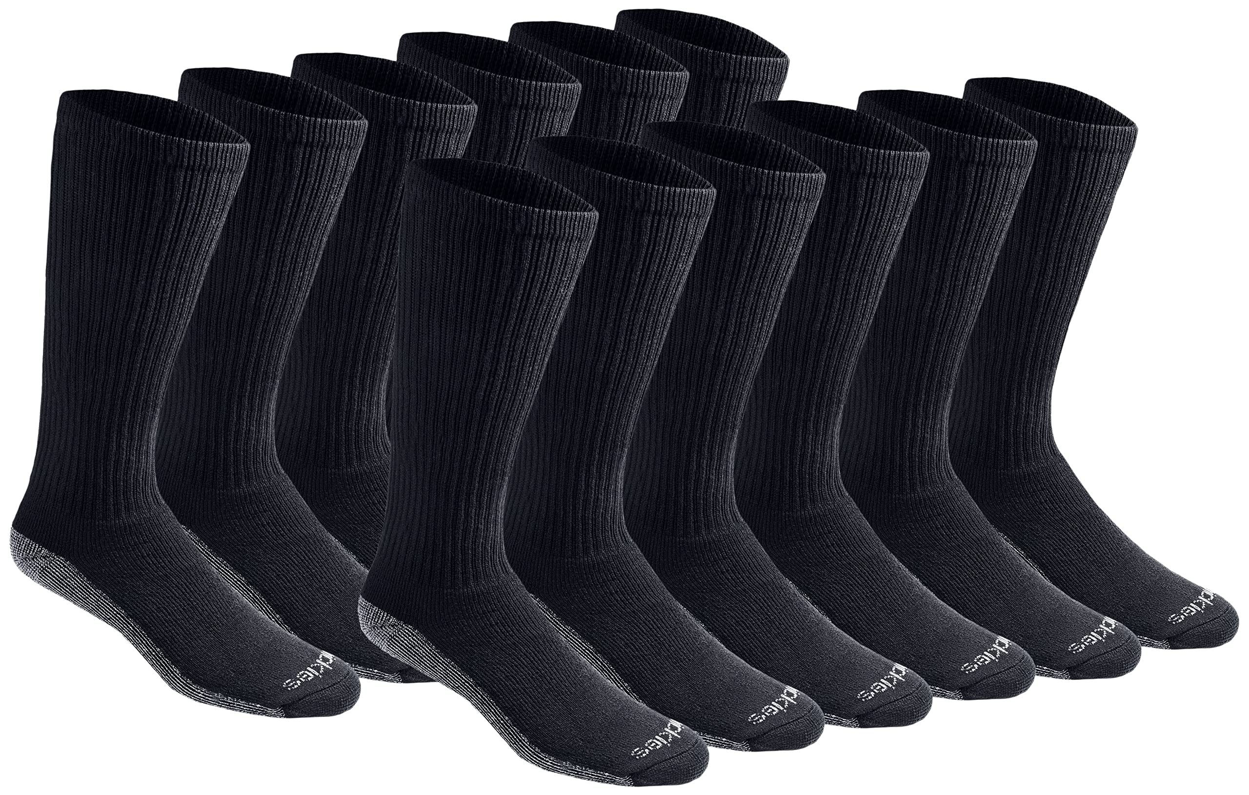 DickiesMen's Dri-Tech Moisture Control Boot-Length Socks (6-Pack)