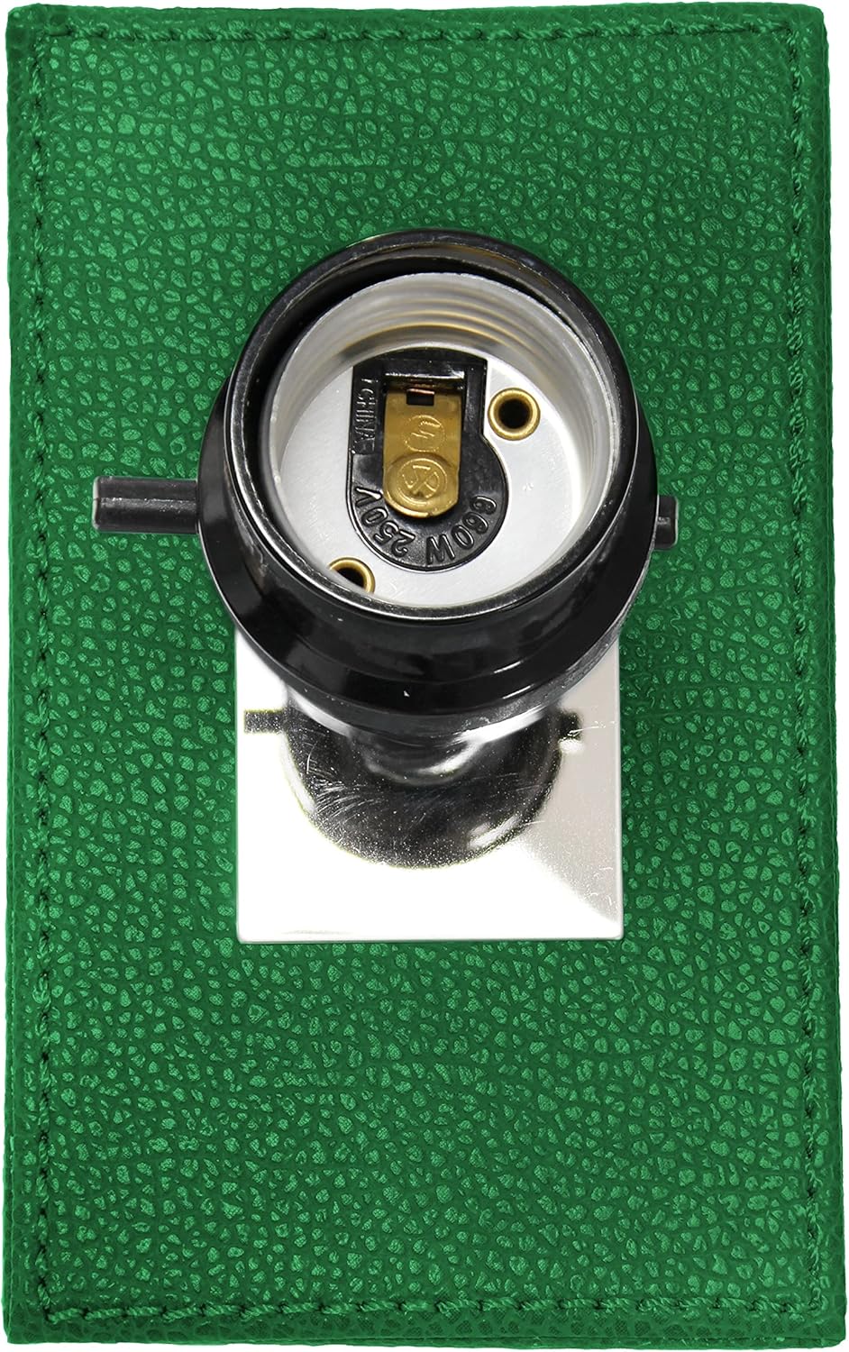 Elegant Designs LT1025-GRN-LB Modern Leather Wrapped Table Lamp for Living Room, Hallway, Entryway, Bedroom, Office, Green, with Feit LED Bulb Included