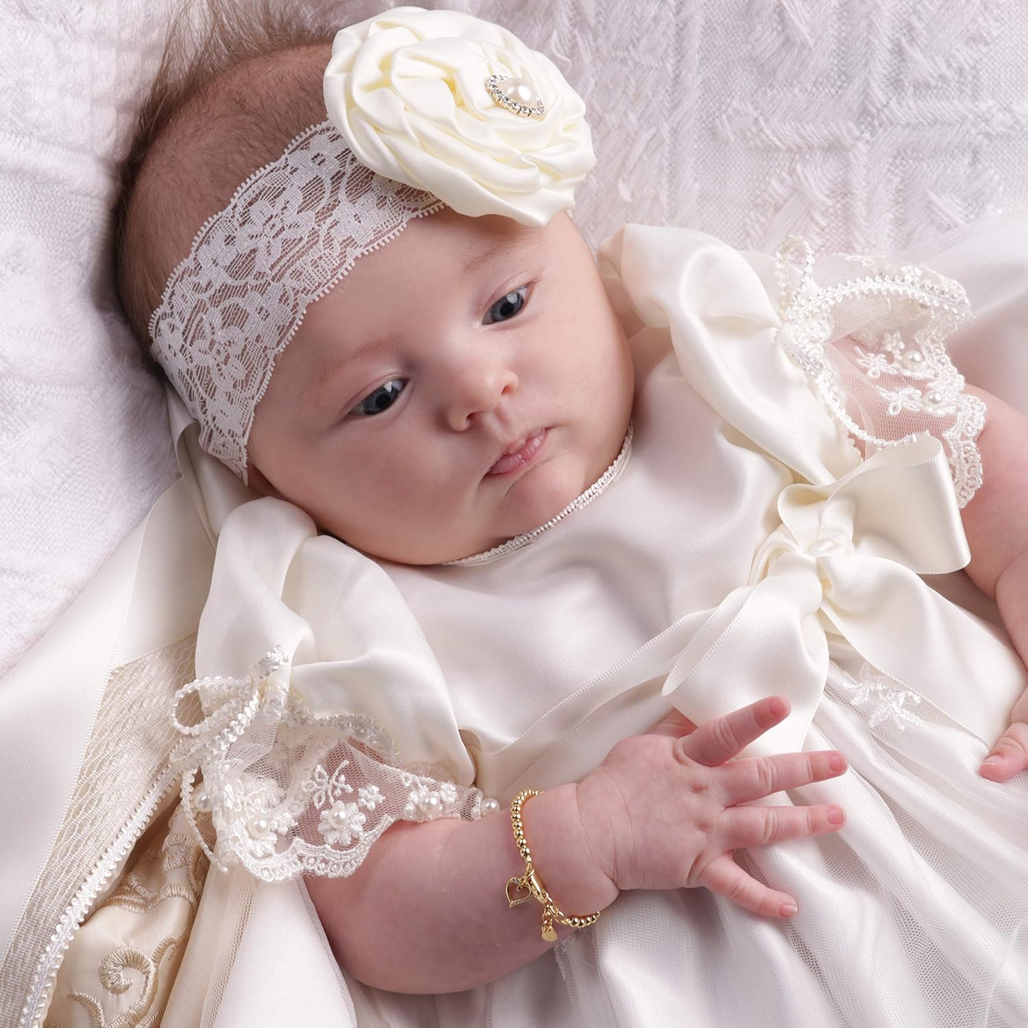 Cherished Moments Gold-Plated Stackable Matching Mom & Me Bracelets with Heart for Babies, Infants, Toddlers, Little Girls, and Women