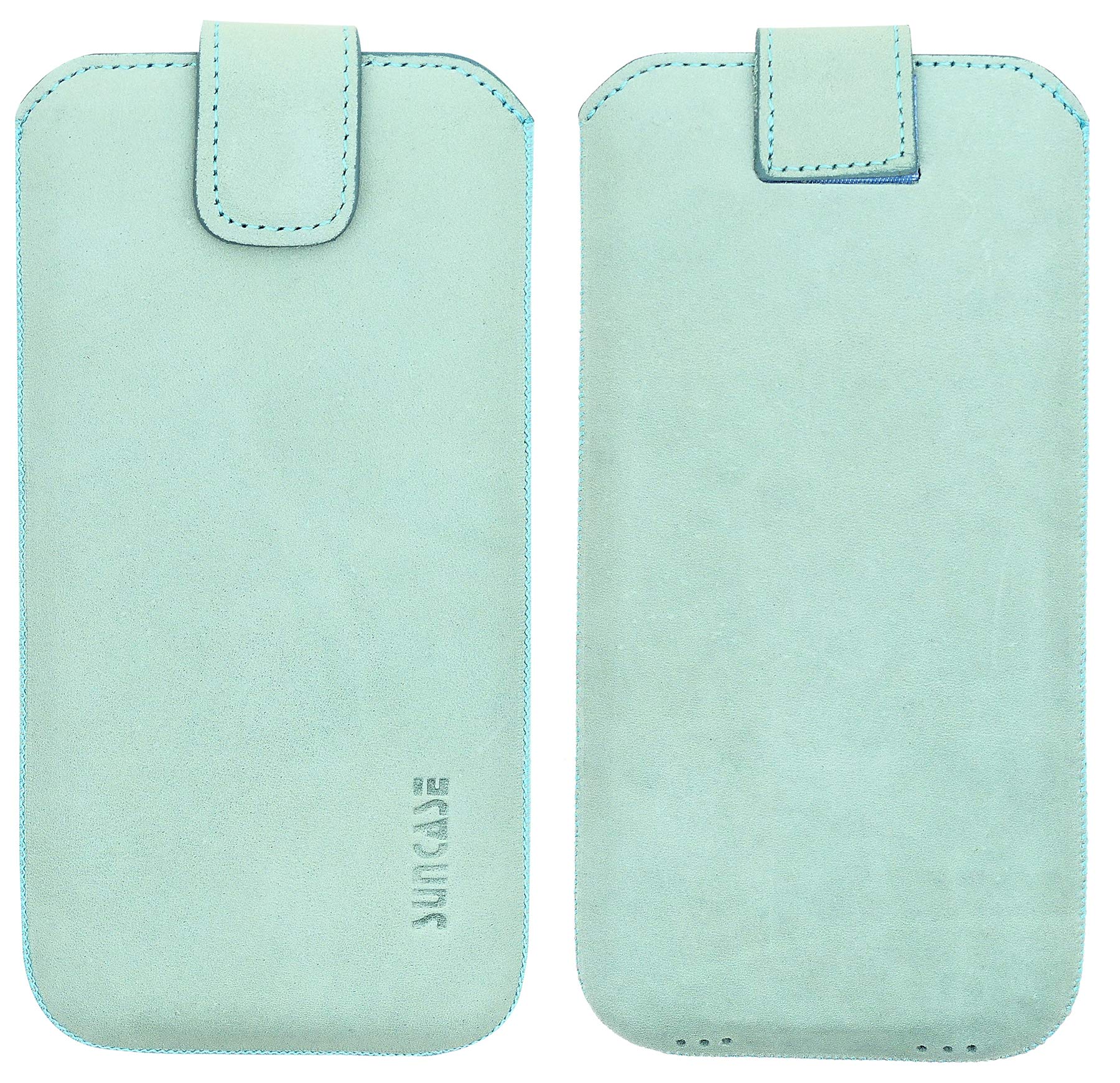 Suncase Custodia In Vera Pelle Per Xiaomi Mi 10 Pro Con Linguetta Di Estrazione E Cover In Silicone Inclusa - 5