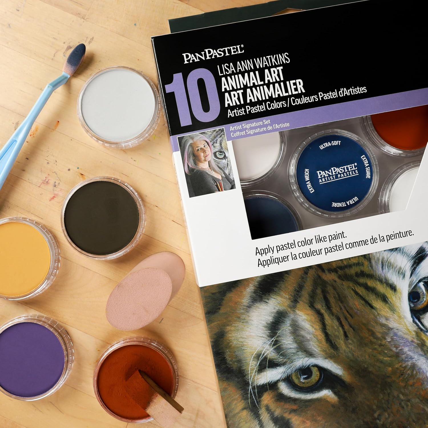 PanPastel Artist Pastels by GOLDEN, Animal Art - Lisa Ann Watkins Set, 10 Color, Professional Artist Pastels, Unique Pan Format (cake-like)