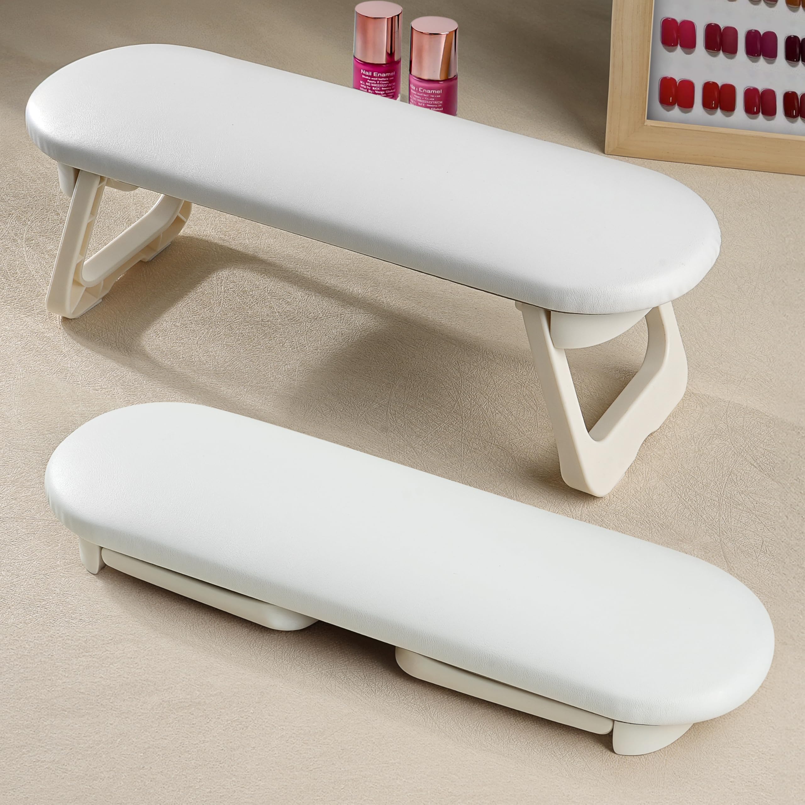 Winter Shore Skórzana Podpórka do Manicure – Akcesoria dla Stylistów Paznokci – Miękka Podkładka pod Rękę – Wygodna Podpora do Manicure dla Salonu Piękności – Poduszka dla Techników Paznokci
