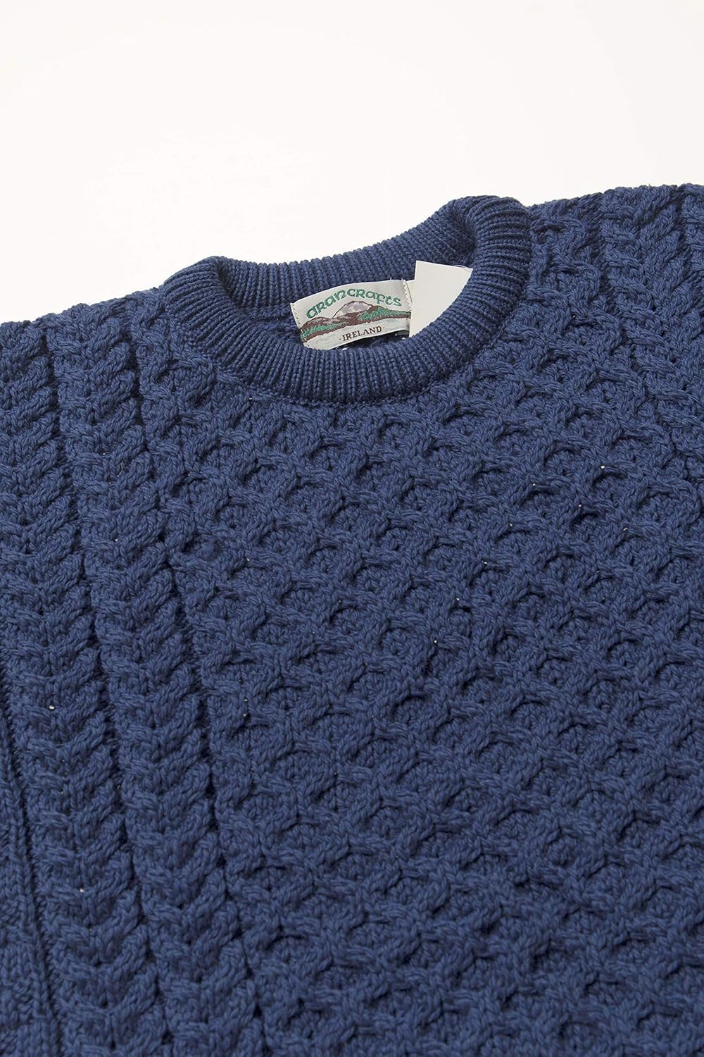 Aran Crafts Unisex Irish Cable Knitted Crew Neck Sweater (100% Merino Wool) - Image 4