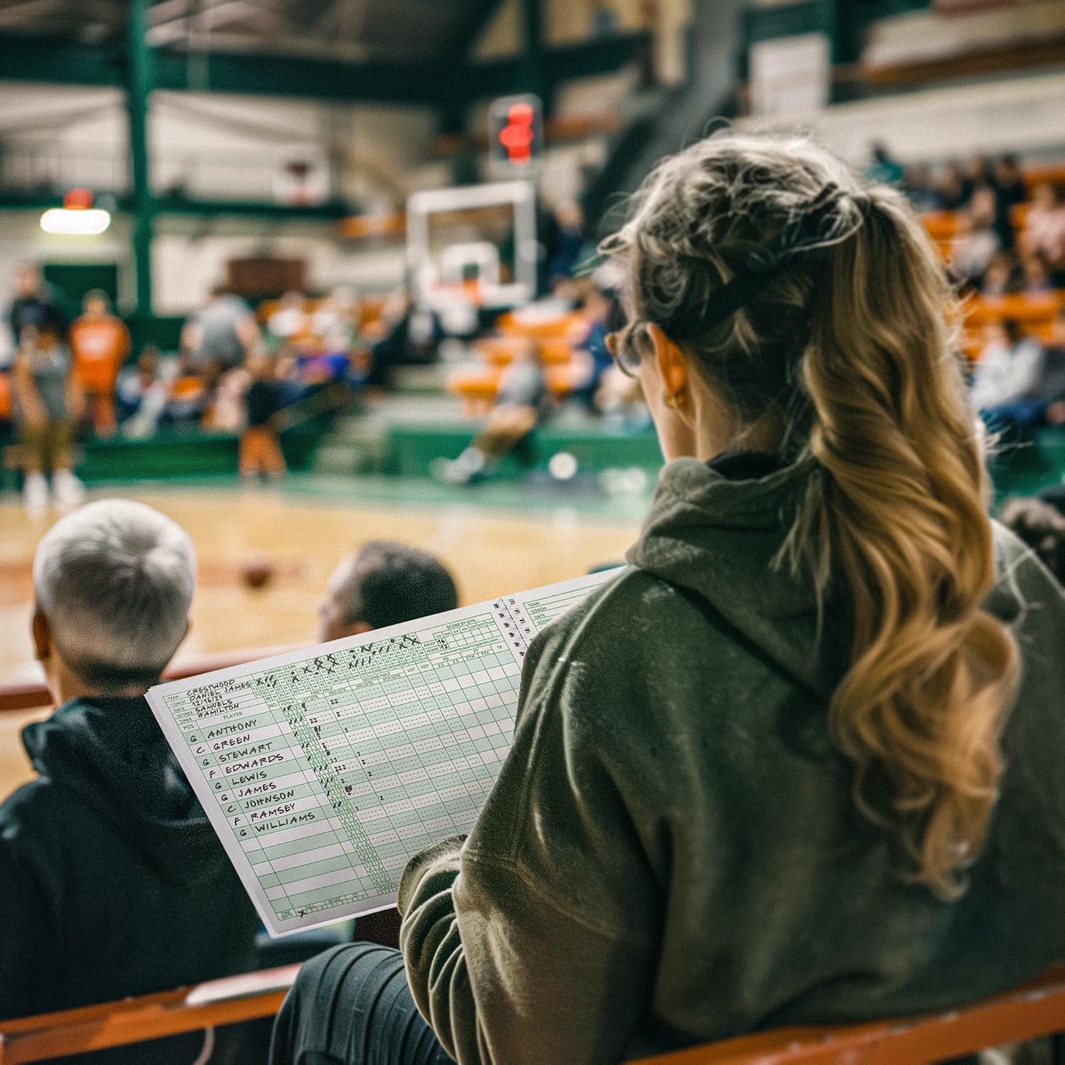 Murray Sporting Goods Classic Basketball Scorebook - 35 Games Green Score Keeper Book | Stat Tracker Scoresbook for Youth Basketball
