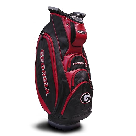 Team Golf NCAA UCLA Bruins Victory Golf Cart Bag, 10-way Top with Integrated Dual Handle & External Putter Well, Cooler Pocket, Padded Strap, Umbrella Holder & Removable Rain Hood