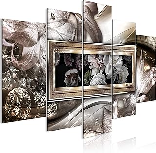 murando Quadro Fiori 100x50 cm Stampa su tela in TNT XXL Immagini moderni Murale Fotografia Grafica Decorazione da parete 5 pezzi Astratto Diamante b-C-0805-b-m