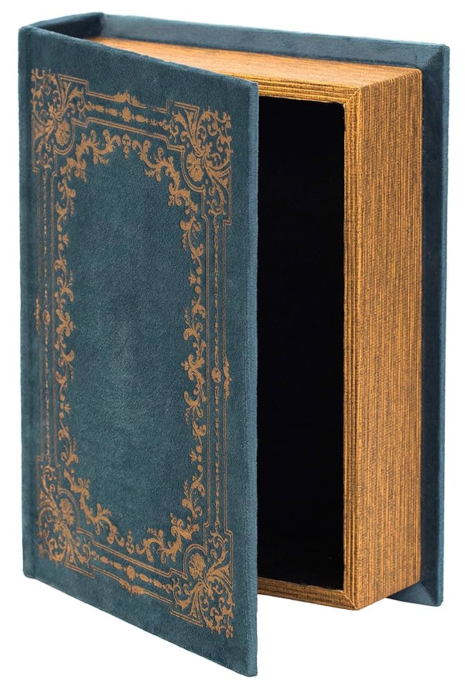 Amazon.co.jp: 装飾ヴィンテージブック型小物入れ - ブルー