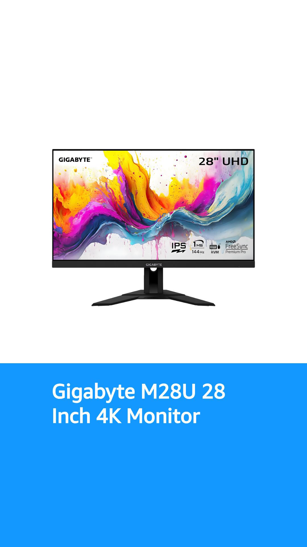 Gigabyte M28U 28 4K UHD Edge LED Gaming LCD Monitor - 16:9 - Black