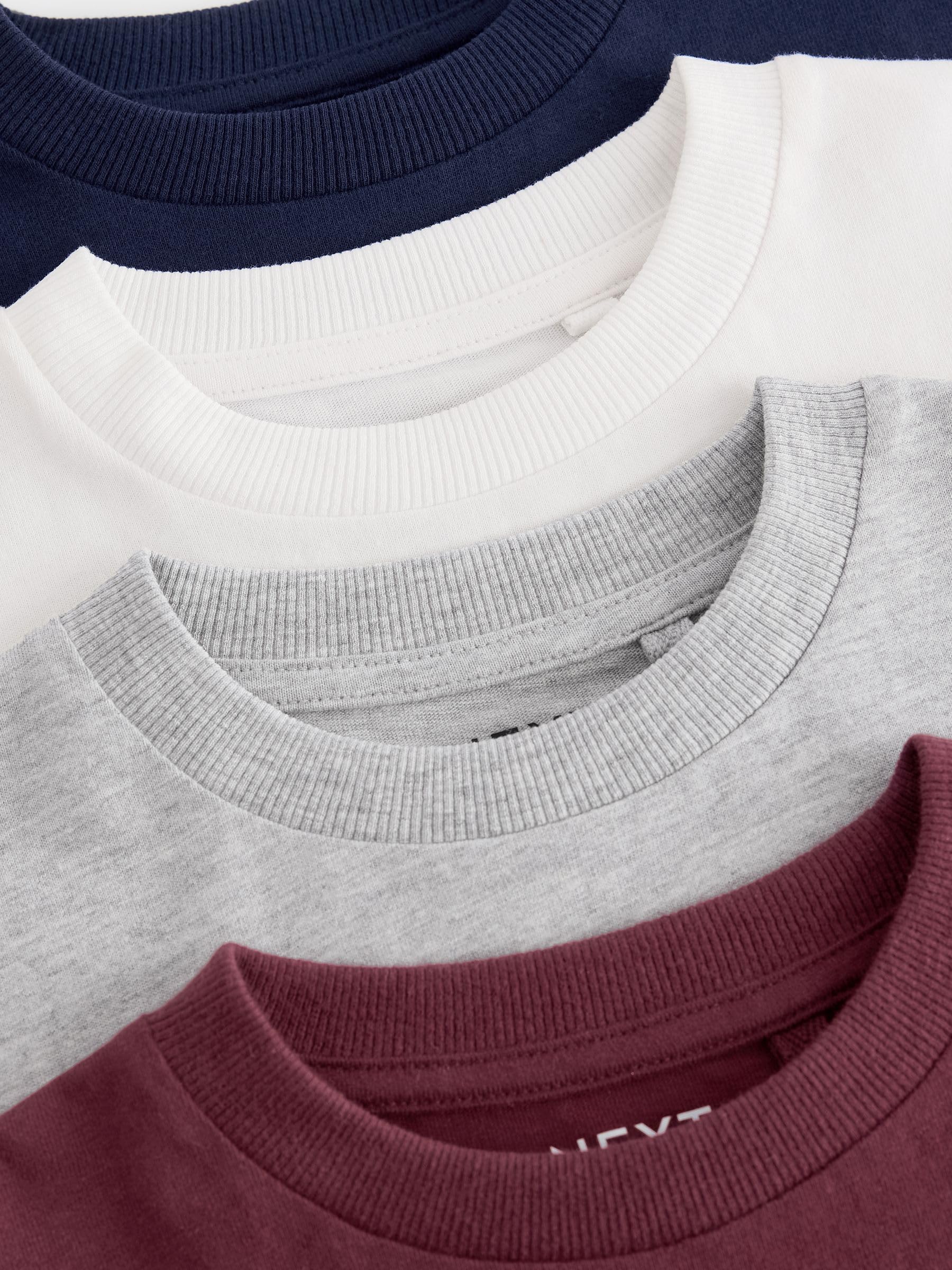 NEXT Niños Pack de 4 Camisetas calentitas de Manga Larga con Logotipo de Ciervo