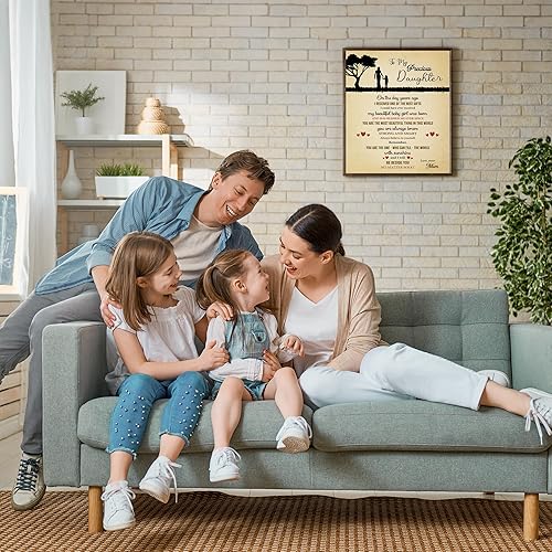 Miniatura 2 de Mom's Love to Daughter - Inspirational Family Wall Art, Mom & Daughter Silhouette Wall Print, Ideal Wall Decor For Girls Rooms Decor, Bedroom Decor,