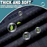 Conbo Mio Rideau de douche en tissu de style hôtel avec snap dans le linge pour salle de bain machine lavable imperméable rideau de douche imperméable (Check-Black, 71" (W) x 74"(H))