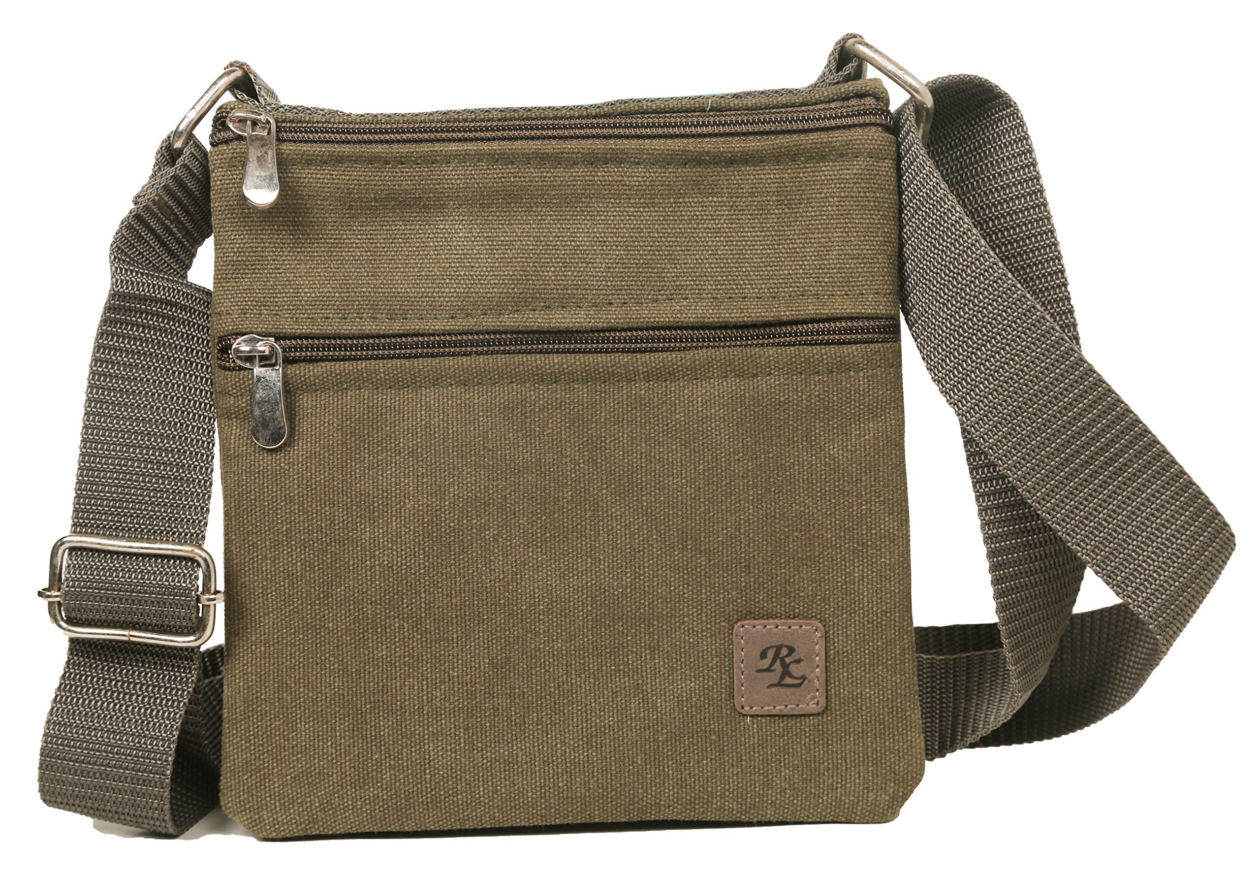 walletsnbags Unisex Twin Side Canvas Travel Messenger Bag (Green)-picture-41