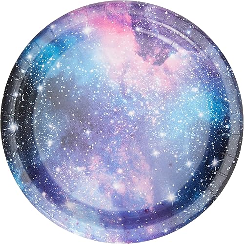Miniatura 2 de Creative Converting Galaxy Party Plate, 8.75 pulgadas, multicolor