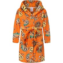 Kid Fleece Hooded Robes Girls Bathrobes Boys Soft Plush Sleepwear Toddler Fuzzy Pajamas