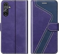 Vista 8 de para Samsung Galaxy A14 5G (2023) Funda tipo cartera, Funda de cuero con tapa [Bloqueo RFID] Soporte para tarjetas de crédito Folio Soporte
