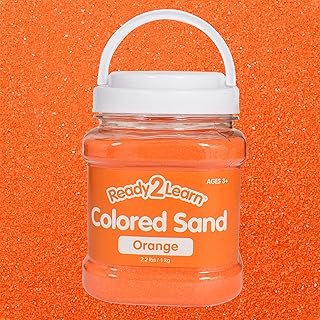 READY 2 LEARN Colored Sand - Orange - 2.2 lbs - Play Sand for Kids - Perfect for Arts and Crafts, Sensory Bins, Wedding Decorations and Vase Filler